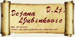 Dejana LJubinković vizit kartica